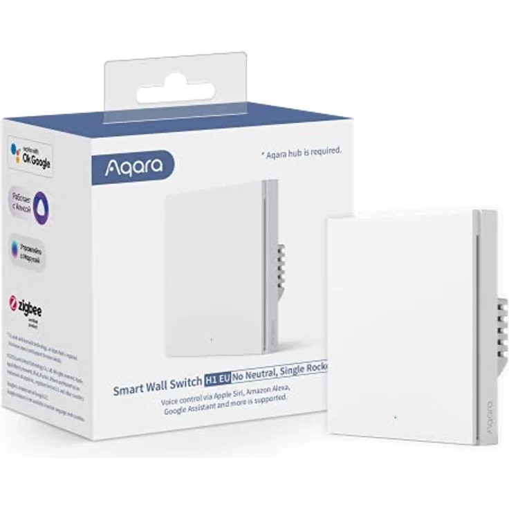 Aqara Smart Wall Switch H1(No Neutral, Single Rocker) (HomeKit) (WS-EUK01) – Bild 1