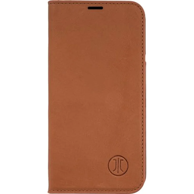 JT Berlin Echtleder BookCase Tegel für Apple iPhone 17, Smartphone Hülle mit Kartenfach, cognac Braun – Bild 1