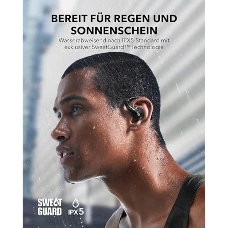 soundcore by Anker AeroFit Pro Open-Ear Kopfhörer, Ultra leicht, Bequem, Ergonomisches Design, Intensiver Sound LDAC, Bluetooth 5.3, IPX5 Wasserschutz, 46h Akku, App, Kabellos – Bild 5