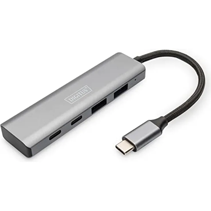 DIGITUS USB-C 4 Port HUB, 2X USB A + 2X USB-C