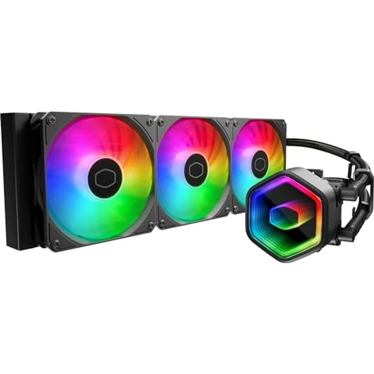 Cooler Master MasterLiquid 360 Core II Wasserkühlung, Schwarz - GR9-Doppelkammerpumpe, ARGB-Gen-2-Lüfter, AMD- und Intel-Kits – Bild 2
