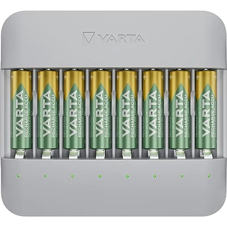VARTA Akku Ladegerät, Batterieladegerät für wiederaufladbare AA/AAA Batterien, bis zu 8 Akku, Eco Charger Pro Multi, Einzelschachtladung, Gehäuse aus 75% recyceltem Material, unbestückt – Bild 4