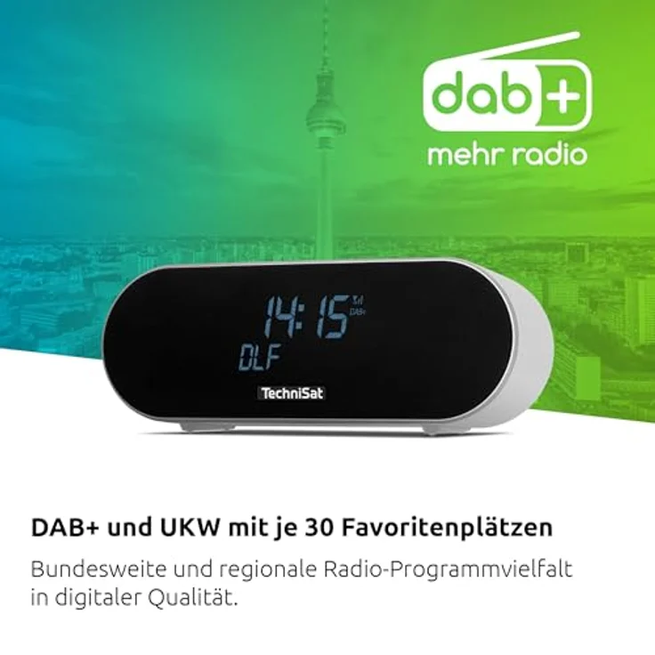 TechniSat DigitRadio 53 BT (FM, DAB+, UKW), Radio, Schwarz, Weiss – Bild 2
