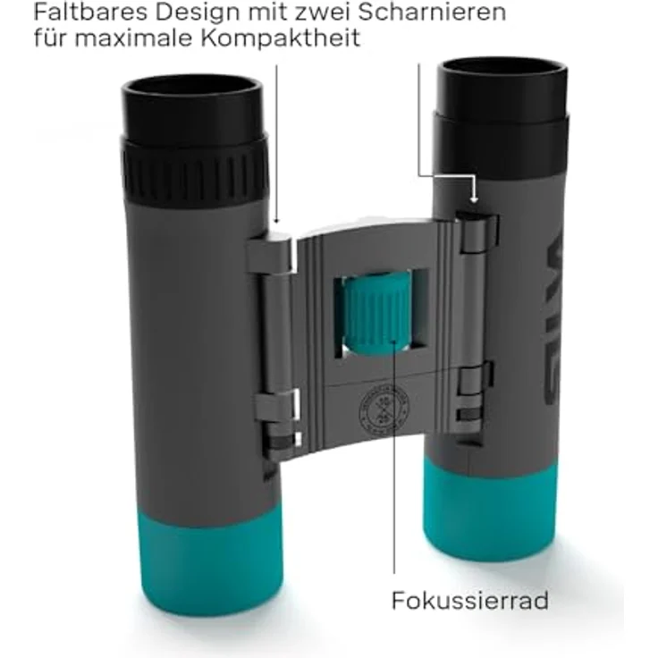 Silva Pocket 10X Fernglas, 10x25 Wasserfest, faltbar mit BK7 Optik, inkl. Etui und Handschlaufen – Bild 2