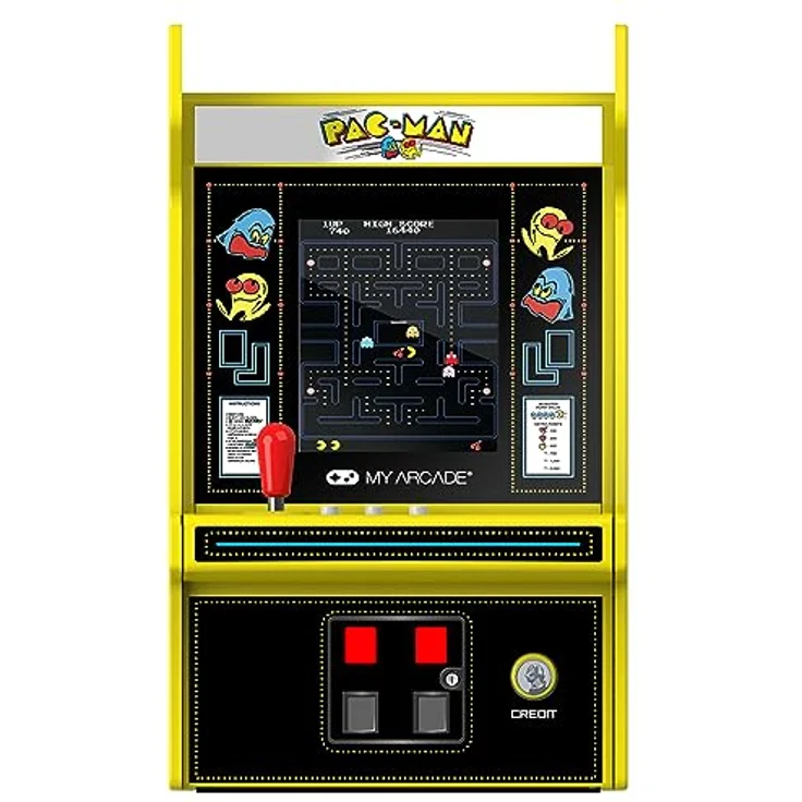 My Arcade PAC-MAN MICRO PLAYER PRO, tragbare Retro-Konsole mit klassischem PAC-MAN Spiel, gelb – Bild 2