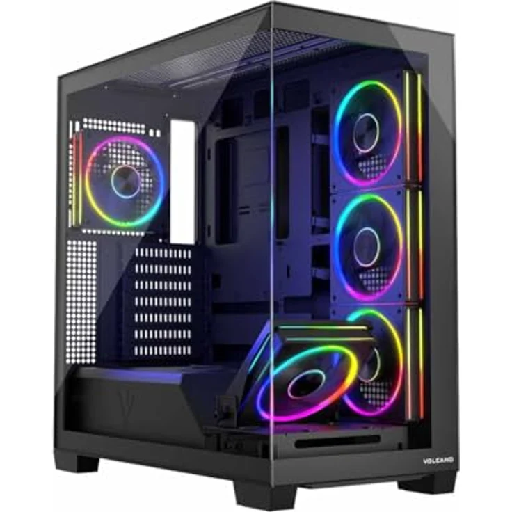 Modecom Volcano Stellar Argb Midi 5F, PC-Gehäuse mit RGB-Beleuchtung, schwarz – Bild 3