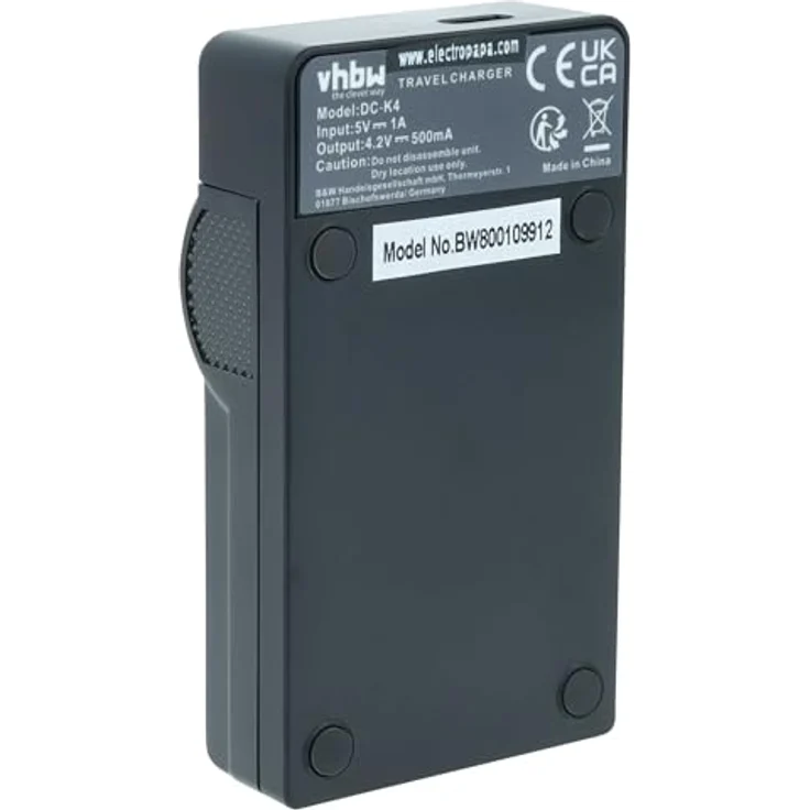vhbw USB Akkuladegerät kompatibel mit Nokia BL-5C, BL-5CA, BL-5CB Digitalkamera, Camcorder, Action Cam-Akku - Ladeschale – Bild 10