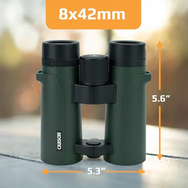 Carson RD Full-Size Fernglas RD-842, 8x42mm, wasserdicht, robust, beschlagfrei, grün – Bild 2