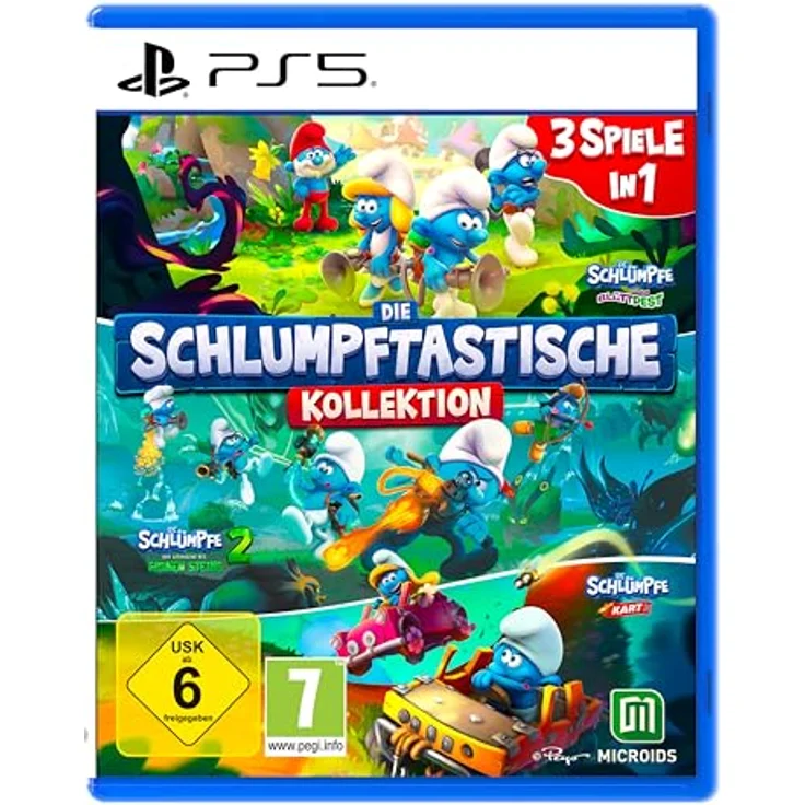 Astragon Die Schlumpftastische Kollektion - 3 Spiele in 1 für Playstation 5, Adventure und Go-Kart-Rennen, familienfreundlich – Bild 1