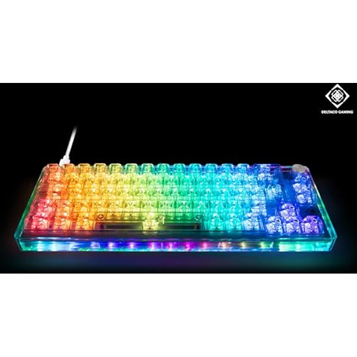 Deltaco Gaming DK460 (DE), Transparente Tastatur mit RGB-Beleuchtung und KTT-Schaltern – Bild 12