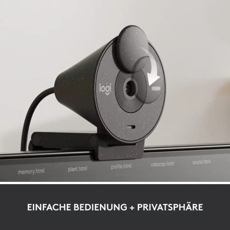 Logitech Brio 305 Full HD 1080P Webcam mit Sichtschutz, Mono Mikrofone zur Rauschunterdrückung, USB-C, Automatische Lichtkorrektur, funktioniert mit Zoom, Microsoft Teams, Google Meet - Graphit – Bild 5