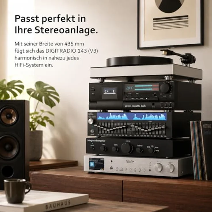 TechniSat DIGITRADIO 143 (V3), Hi-Fi-Komponente mit DAB+ und Internetradio-Funktionalität, USB-Abspielmöglichkeiten – Bild 5
