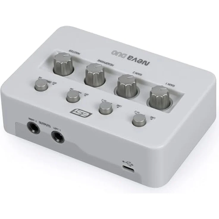ESI Neva DUO USB Audio-Interface, 2x 6,3-mm Klinkeneingang, 24-Bit-Audioqualität – Bild 2