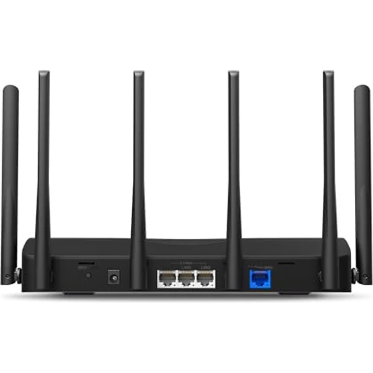 Mercusys Tri-Band BE9300 WiFi 7 Router MR47BE | 4 x 2,5G-Ports | 6 Hochleistungsantennen | 320 MHz-Kanäle | 6 GHz | Gastnetzwerk | MERCUSYS app | IPTV IPv6 WPA3 VPN | Blitzschnelle 9214 Mbps Tri-Band-Geschwindigkeiten – Bild 2