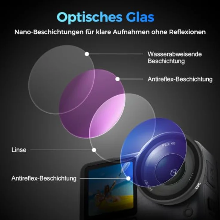 Rollei Filter-Set CPL & ND8 für DJI Osmo Action 6, Kamera-Filter mit optischem Glas und Schnellmontage – Bild 6