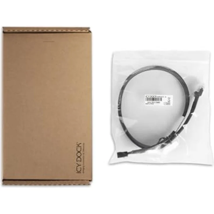 ICY DOCK MB402L-B Datenkabel, 1x SlimSAS SFF-8654 4i zu 1x OCuLink SFF-8611 4i, Länge 50cm, unterstützt PCIe 4.0 – Bild 4