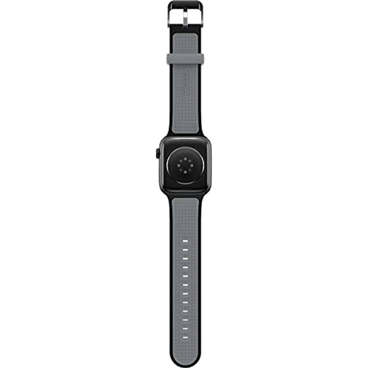 OtterBox All Day Uhrenarmband für Apple Watch Series 9/8/7/6/SE 2. gen/SE 1. gen/5/4/3-42mm/44mm/45mm, Weiches, Angenehmes und Strapazierfähiges Silikonband für Apple Watch, Autobahn Black – Bild 3