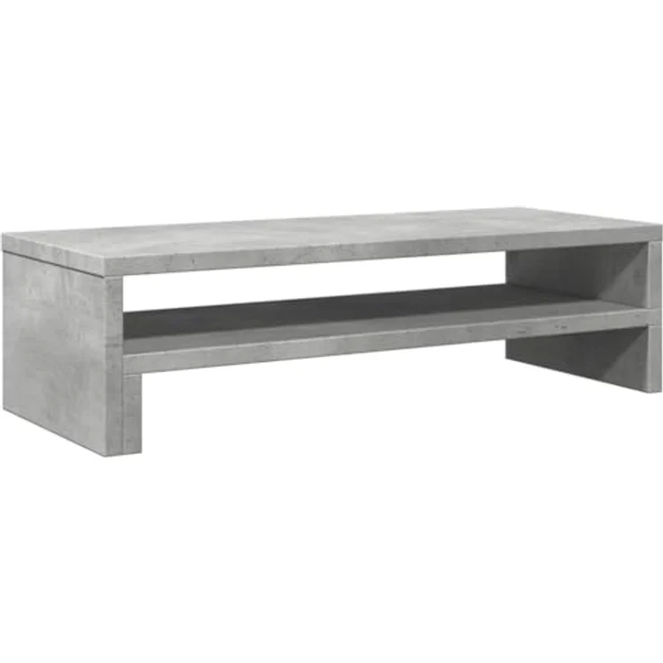vidaXL Monitorständer Betongrau, Holzwerkstoff mit Stauraum, 54x22x15 cm, max. Belastbarkeit 25 kg – Bild 1