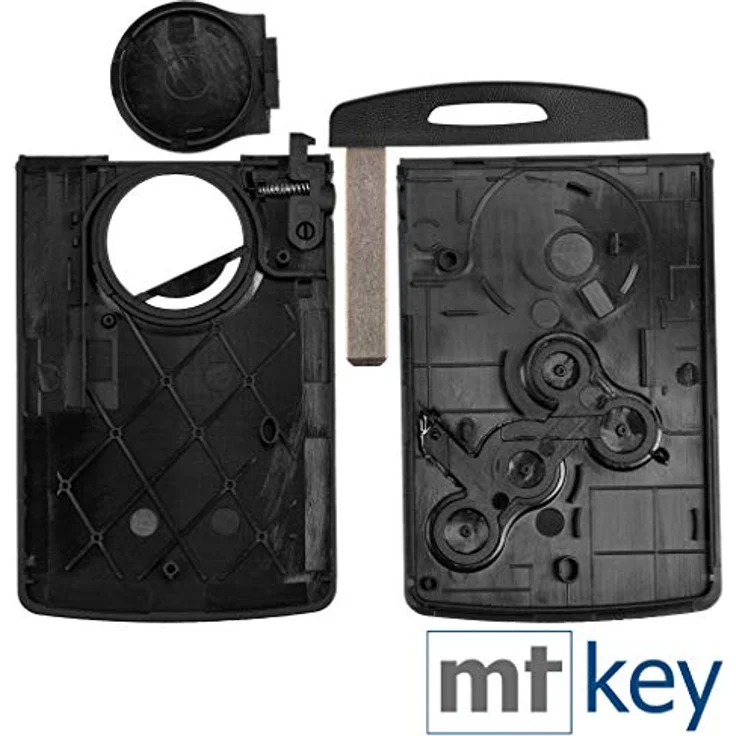 mt-key Auto Schlüssel Karte für Renault, 4 Tasten mit Notschlüssel Rohling und VARTA CR2032 Knopfzelle (3 V) – Bild 4