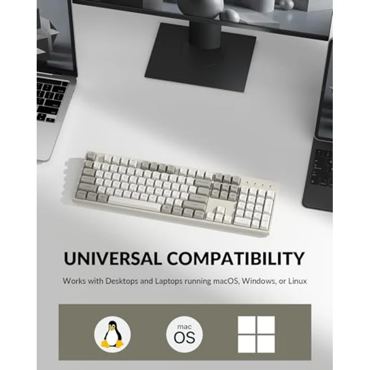 Keychron C2 Pro 8K, Kabelgebundene Mechanische Tastatur mit RGB Backlight, Hot-swappable, QWERTY US Layout, Keychron Super Brown Switch – Bild 5