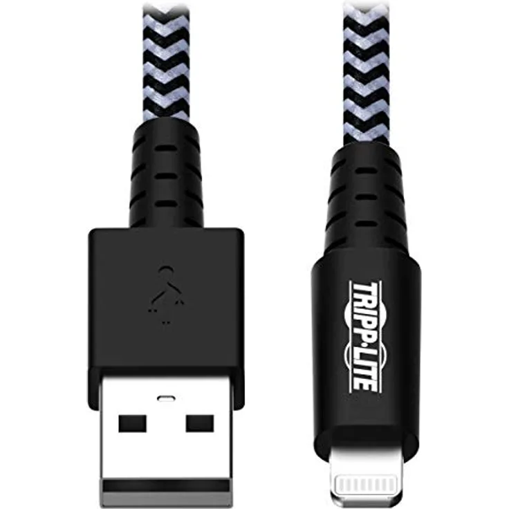 Eaton Heavy Duty USB auf Blitz Lade- und Datenkabel, Heavy Duty mit geflochtener Jacke, MFi zertifiziert für iPhone, iPad & iPod - 3 Fuß / 1 Meter (M100-003-HD)