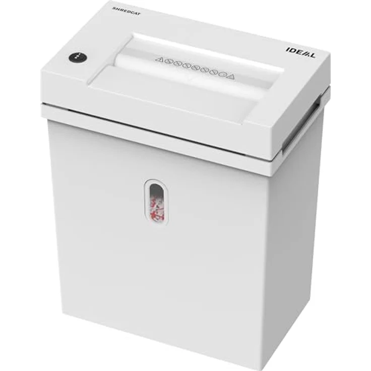 Ideal SHREDCAT 8200, Aktenvernichter mit 4 mm Streifenschnitt, P-2, automatischer Start/Stopp, Sicherheitsmerkmale, Sichtfenster im Behälter – Bild 1