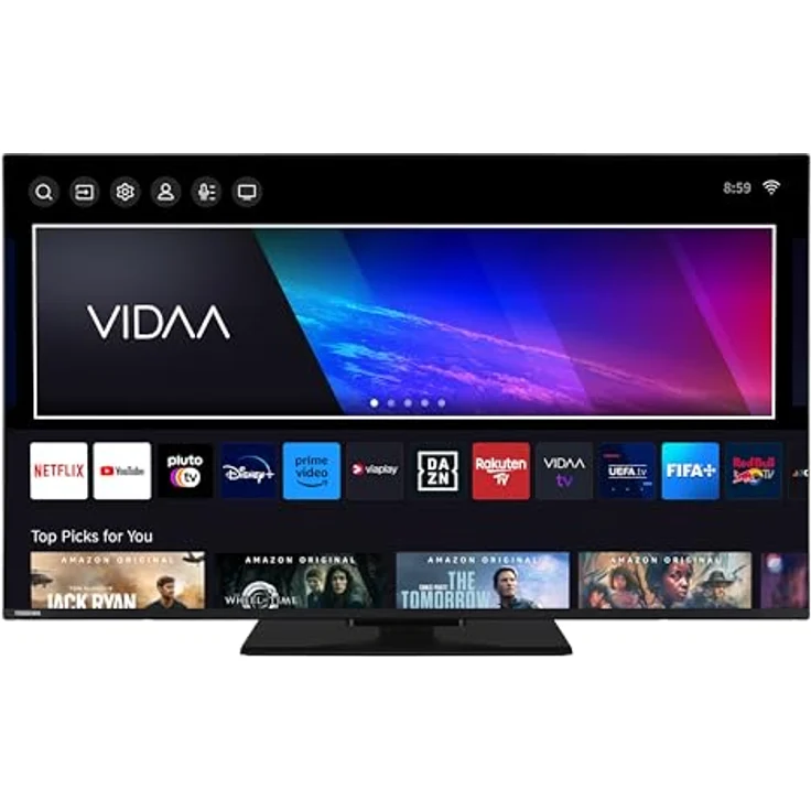 Toshiba 50 Zoll VIDAA TV Fernseher (4K UHD Smart TV, HDR Dolby Vision, Triple-Tuner, Bluetooth, Dolby Audio) 50UV3463DAW [2024] – Bild 1