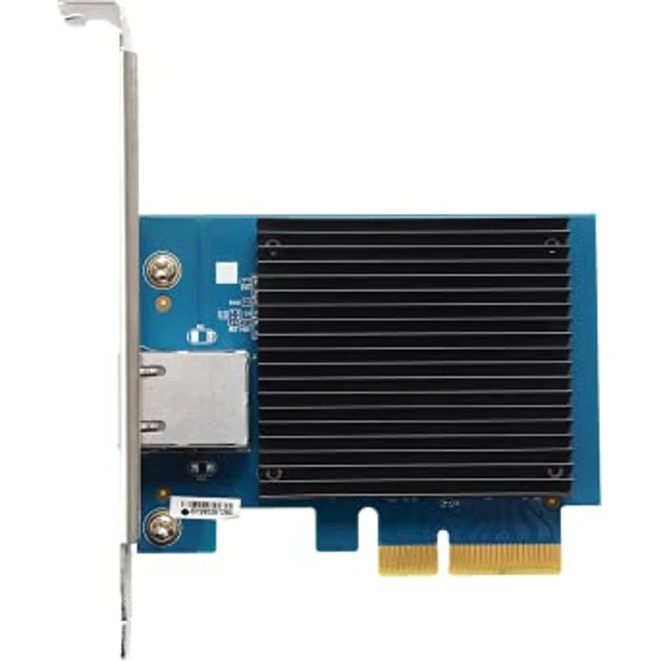 Asustor AS-T10G2, 10GBase-T (RJ45) PCI-E Network Adapter with 3 Metal Brackets, Marvell AQC 107 Controller, Support for 16K-Frames, VLAN ID Tagging, 10GbE Compatibility - RJ45 Interface - Low Profile and Standard Bracket - Metallic Blue – Bild 4