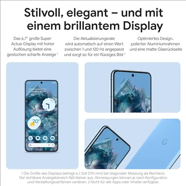 Google Pixel 8 Pro – Android Smartphone ohne SIM-Lock mit Teleobjektiv, langer Akkulaufzeit und Super Actua Display – Obsidian, 128 GB – Bild 3
