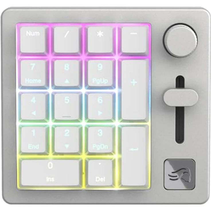 Glorious Gaming GMMK Macro Numpad – mit Kabel oder Bluetooth, Aluminium, anpassbar, programmierbarer Regler & Knopf, tastenweise RGB-Beleuchtung, lineare Schalter, 18x Doubleshot-ABS-Kappen – EIS – Bild 2
