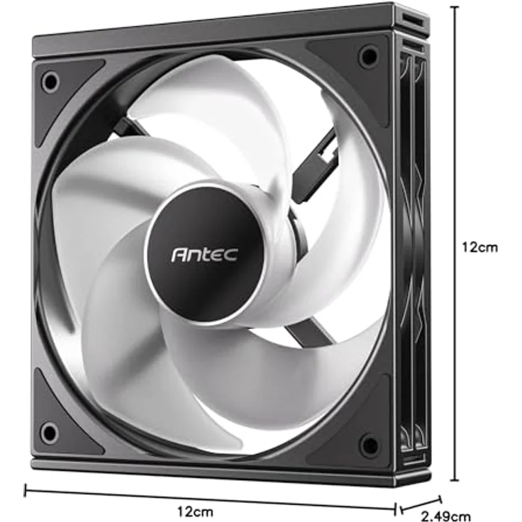 Antec Connect 120 Reverse ARGB PWM, set van 3 PC Lüfter mit Daisy-Chain-Design, 120 mm, Schwarz – Bild 15