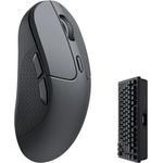 Keychron M3 (Kabellos, Kabelgebunden), Maus, Schwarz, mit Pixart 3395 Sensor und Bluetooth 5.1