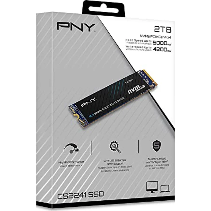 PNY CS2241, 2To NVMe Gen4 M.2 SSD (2000 GB) für hohe Systemgeschwindigkeit und Langlebigkeit – Bild 8