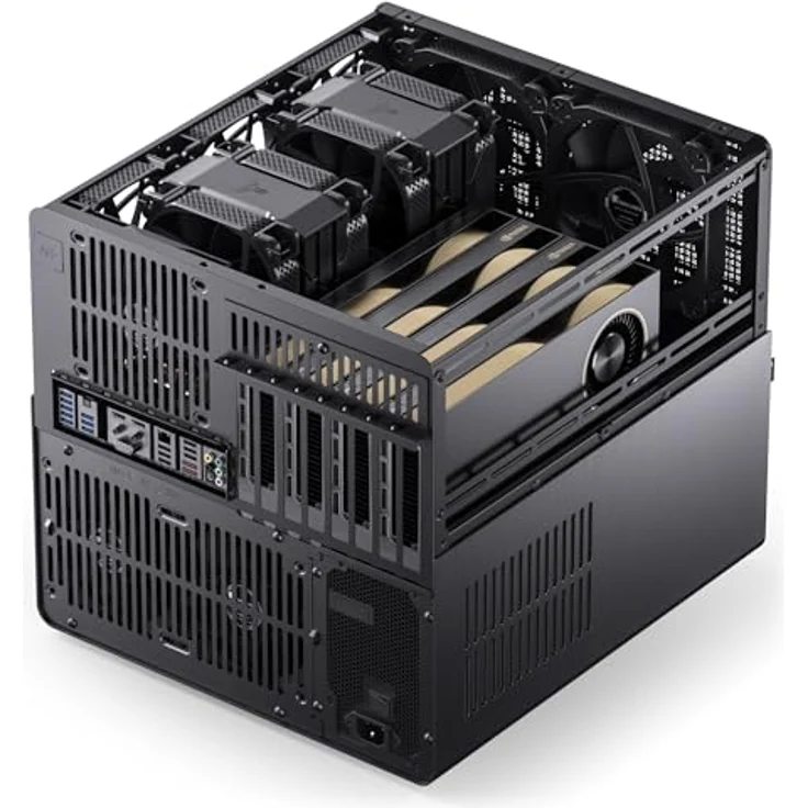 Jonsbo N5 NAS-Gehäuse, E-ATX - schwarz, für bis zu zwölf 3,5-Zoll-HDDs und vier 2,5-Zoll-SSDs – Bild 9