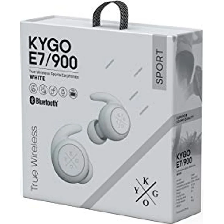 Kygo E7-900 True Wireless In-Ear Kopfhörer (wasserfester Bluetooth Ohrhörer mit Multifunktionsbedientaste & Mikrofon, 3.5 Stunden Akkulaufzeit) Weiß – Bild 5