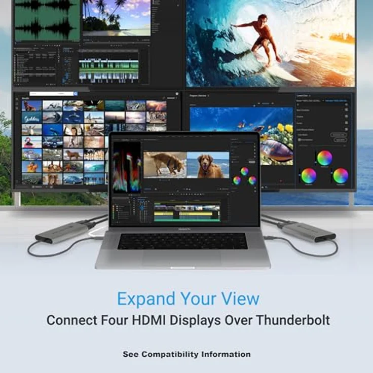 SoNNeT Thunderbolt Dual 4K HDMI 2.1 Display Adapter, HDMI-Adapter für Dual-Monitor-Anschluss – Bild 5