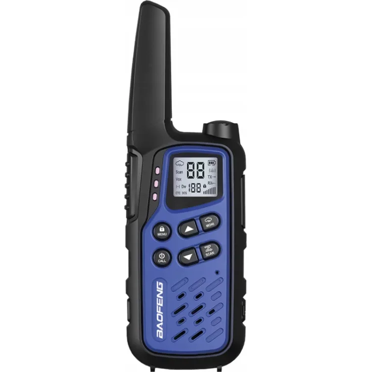 Baofeng BF-T25E, Walkie-Talkie mit 16 Kanälen, VOX-Funktion und LED Anzeige, Blau