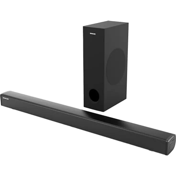 Sencor SSB 5500BW, 2.1 Kanal Soundbar mit kabellosem Subwoofer und 160 W Spitzenleistung, 3D-Stereo-Surround-Sound
