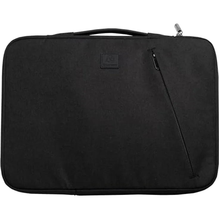 Exacompta Computerhülle, Schwarz, 37 x 28 x 2,5 cm, recyceltes rPET-Polyester, für 13-14 Zoll Laptops geeignet – Bild 1