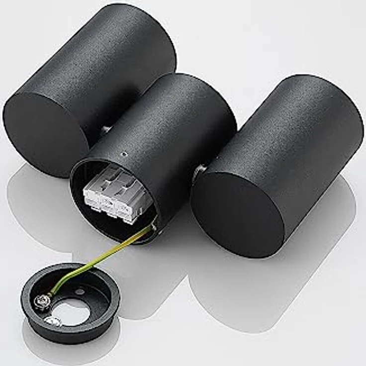 Arcchio Deckenlampe Aluminium schwarz, Deckenstrahler schwenkbar, Deckenspot 2 x GU10 max. 50W, Design ohne Kompromisse – Bild 5