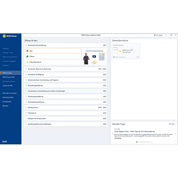 Buhl Data Service WISO Steuer-Sparbuch 2022, Steuersoftware für Einkommensteuererklärung 2021 mit Erstattung/Nachzahlung Rechner, inkl. Hunderten Steuer-Tipps und kostenlosem Telefonsupport – Bild 2