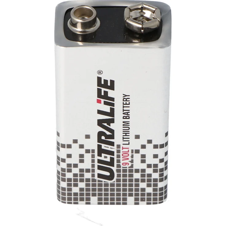 Ultralife U9VL Ersatzbatterie für ABUS FU2993 Secvest Funk-Rauchmelder, 9 Volt Lithium Langzeitbatterie mit 10 Jahren Lebensdauer
