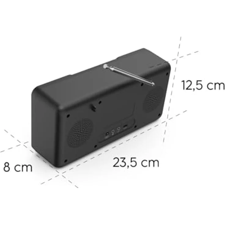 Hama DIR10, Bluetooth DAB/DAB+/FM Radio, Schwarz, mit Internetradio und App-Kompatibilität – Bild 3