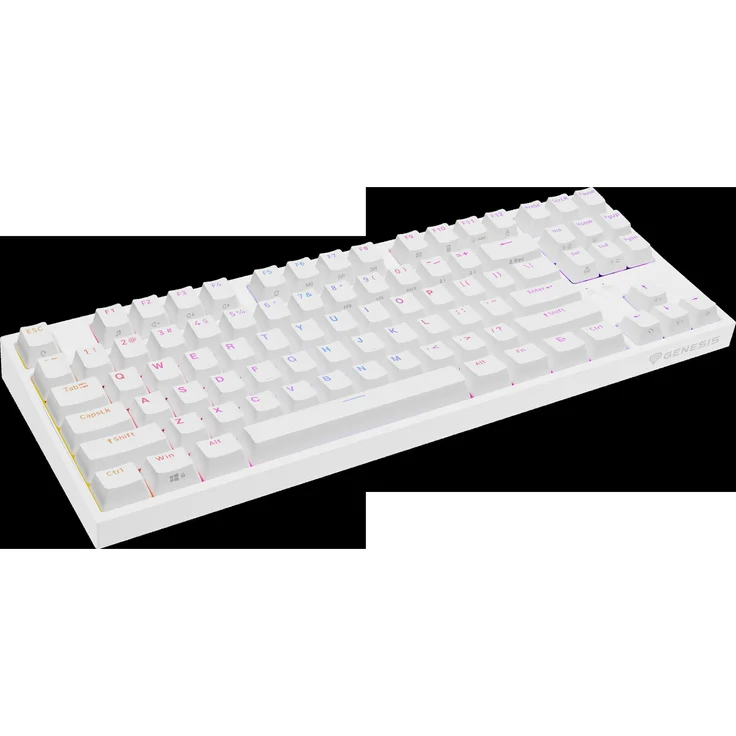 Genesis Klawiatura THOR 404 TKL, Mechanische Gaming-Tastatur mit Kailh Box Brown V2-Schaltern, Hot-Swap-Technologie, Kabelgebunden, Weiss