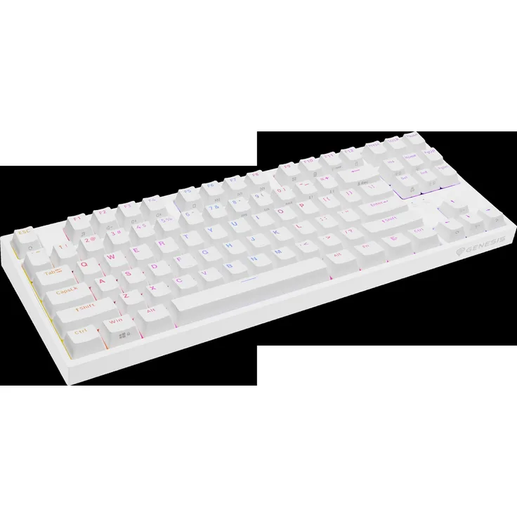 Genesis Klawiatura THOR 404 TKL, Mechanische Gaming-Tastatur mit Kailh Box Brown V2-Schaltern, Hot-Swap-Technologie, Kabelgebunden, Weiss