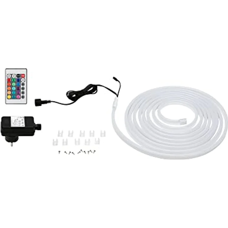 Paulmann 78890 LED Stripe SimpLED Outdoor 5m IP65 72LEDs/m RGB incl. 1x30 Watt dimmbar Lichtband Weiß Kunststoff – Bild 5