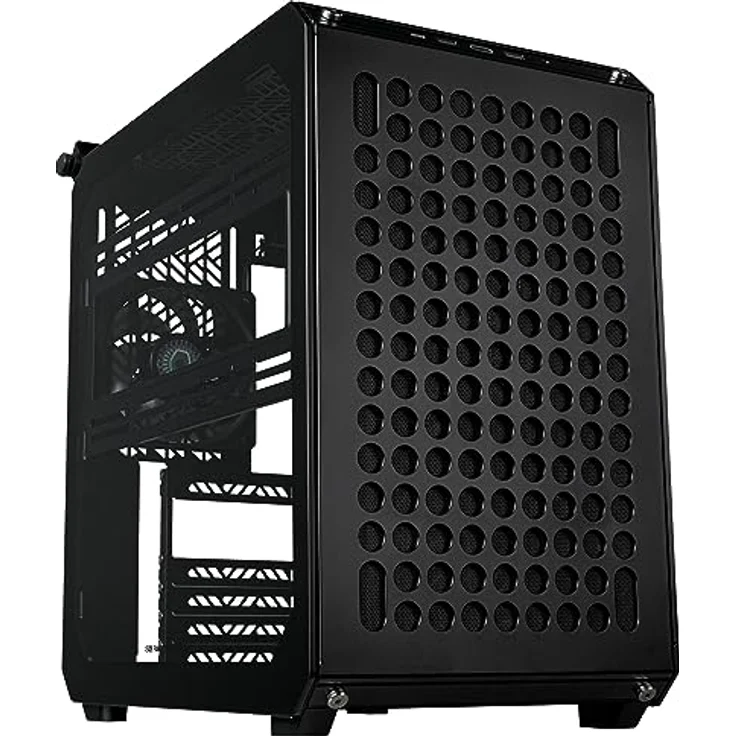 Cooler Master Qube 500 Flatpack ATX PC-Gehäuse – Schwarz – Bild 1
