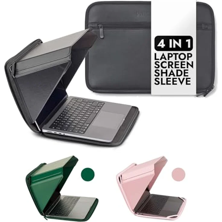 Philbert Danish Design Sonnenblende und Blickschutz – geeignet für 15"/16" Laptops – Blendungsreduzierung | Schwarz – Bild 1