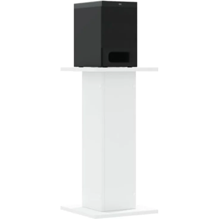 vidaXL Lautsprecherständer 2 STK., Hoher Boxenständer, Lautsprecherpodest für HiFi Heimkino Surround Sound, Verbessertes Audio-Hörerlebnis, Weiß Holzwerkstoff – Bild 3