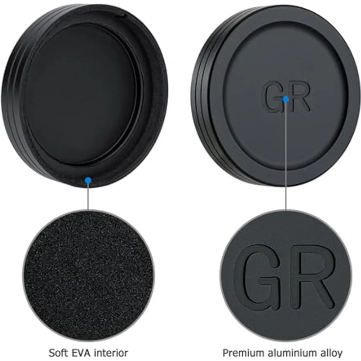 JJC Metall Objektivdeckel für RICOH GR IIIx/GR III/GR II, schützt vor Kratzern und Staub, aus Premium-Aluminium-Legierung, leichte Bauweise mit EVA-Innenseite – Bild 4